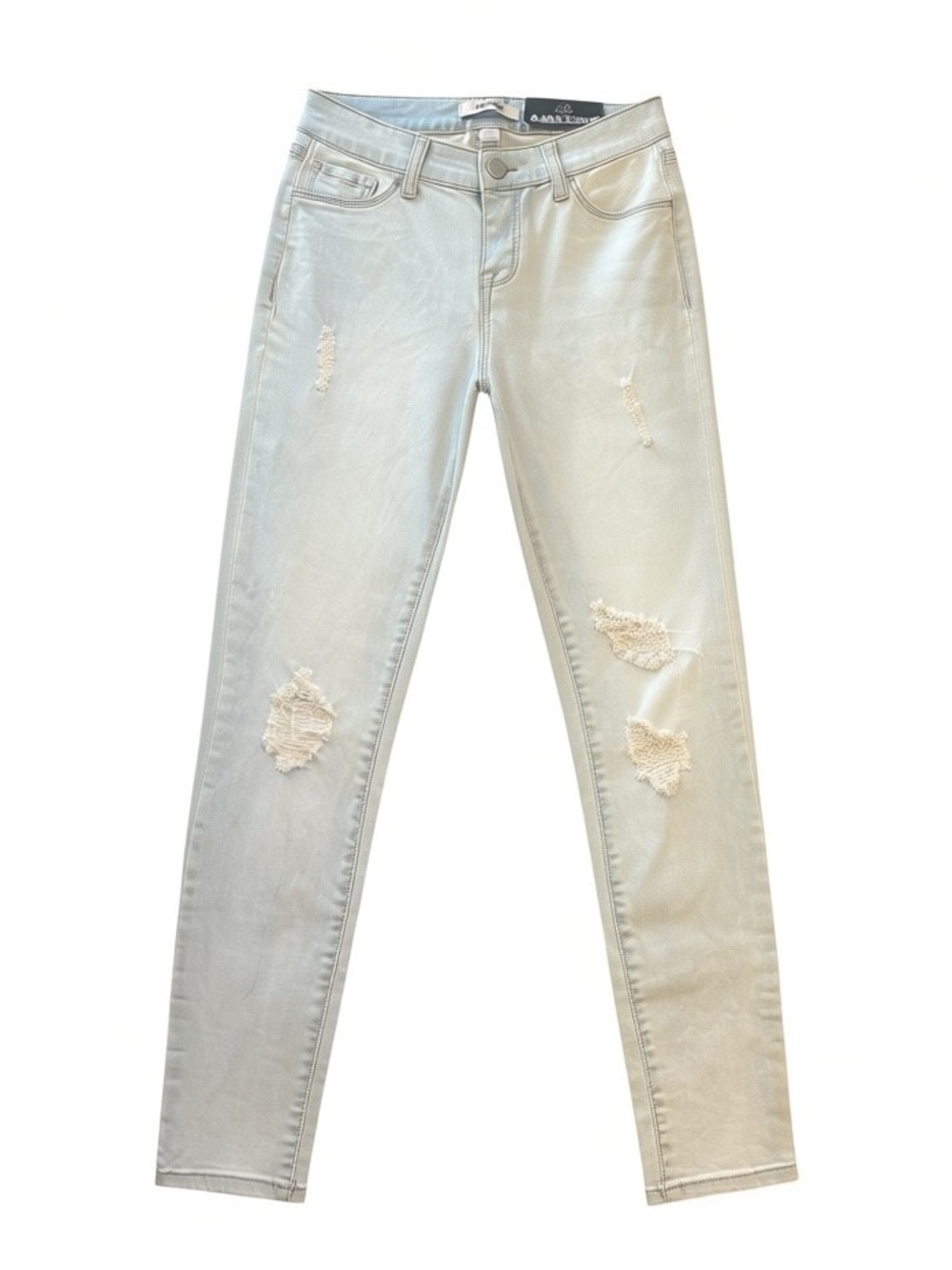 Refuge Light Wash Distressed Skinny Jeans